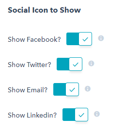 Social icon to show